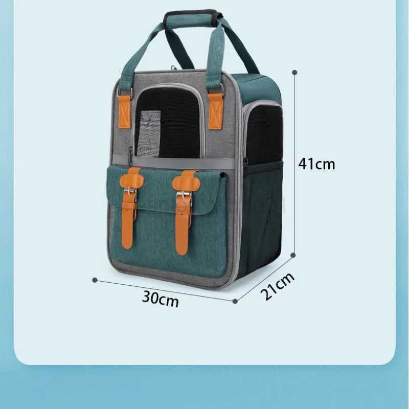 Pet Cat & Dog Oxford Backpack Outdoor Travel Cat Bag Backpack Portable Stand Comfortable Breathable Dog Cat Handbag