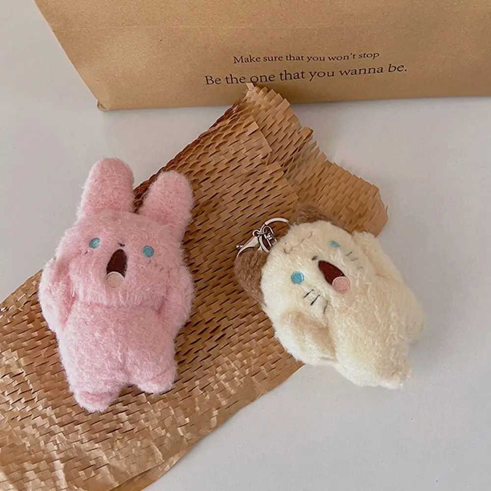 Rabbit Shouting Bear Children Gift Shouting Dog Bag Decoration Plush Pendant Keychain Backpack Charms Stuff Plush ToyL240729