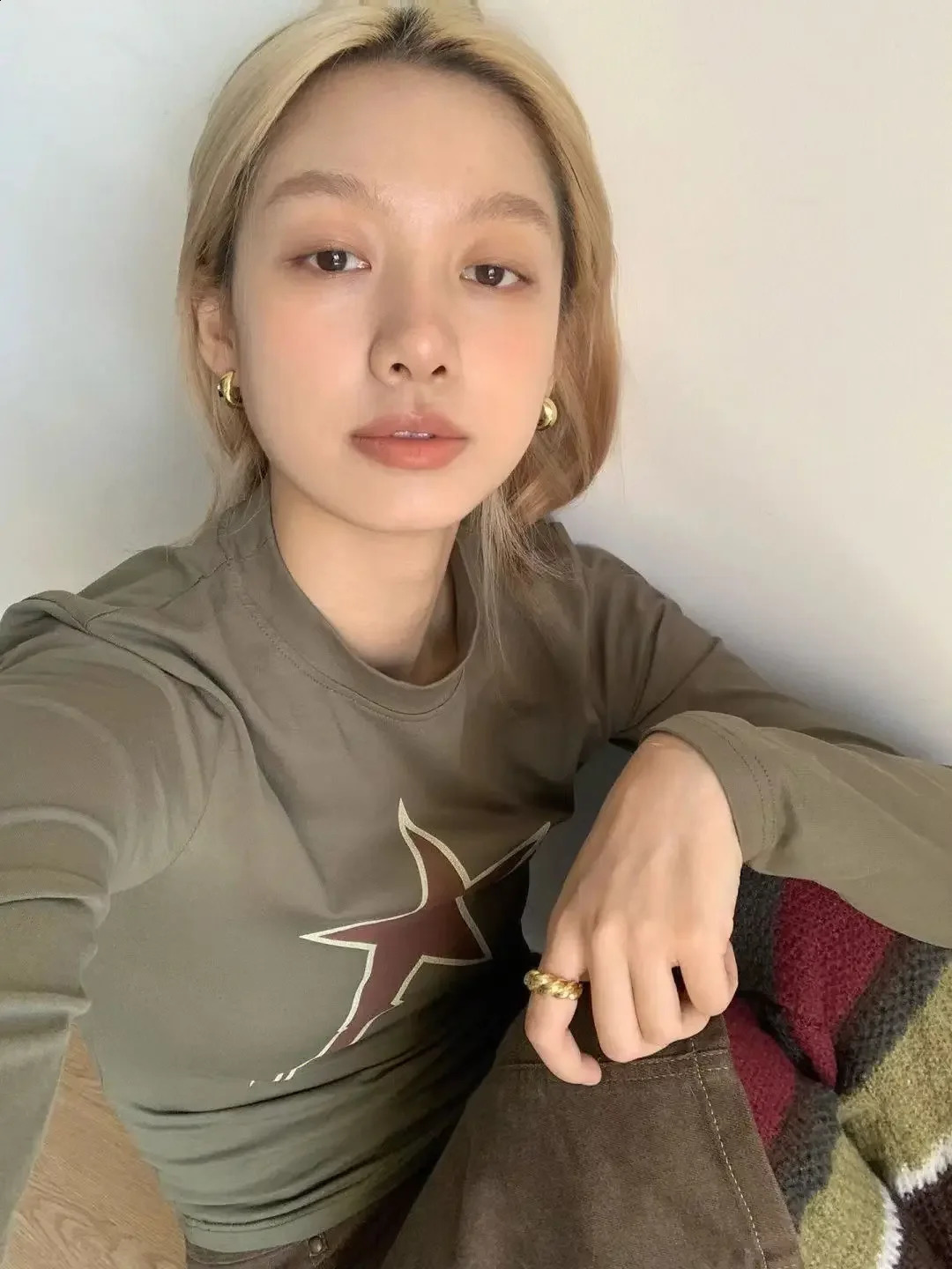 Long Sleeve Graphic Star Printed TShirt Camo Green T Shirt Women Elegant Fall sexy grunge gothic harajuku aesthetic y2k clothes 240729