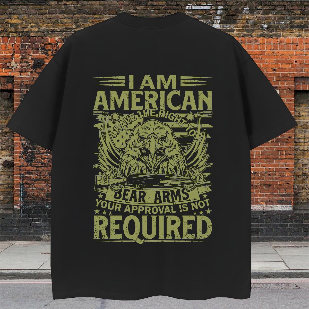 TOP Quality Mens Tshirts 230g Cotton Casual eagle Custom Cartoon Breathable Soft Fashion Design T Shirts Men Tees