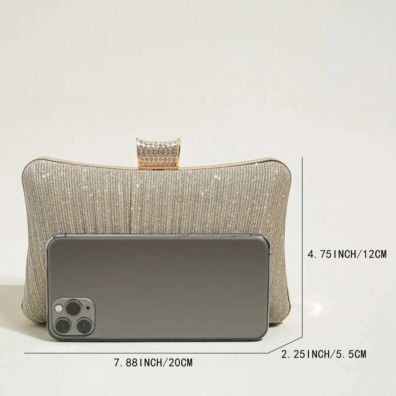 Sparkling Clutch Purses Bride and Bridesmaid Handbag Elegant Detachable Chain Evening Bag for Women Club PartyXJ240729
