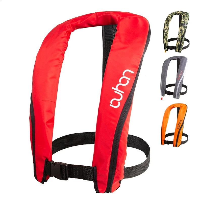 Professional Fishing Vest Self Inflatable Life Jacket Manual Vest Adult 150N 100N Auto Water Sports Rafting Boating Accessories 240726