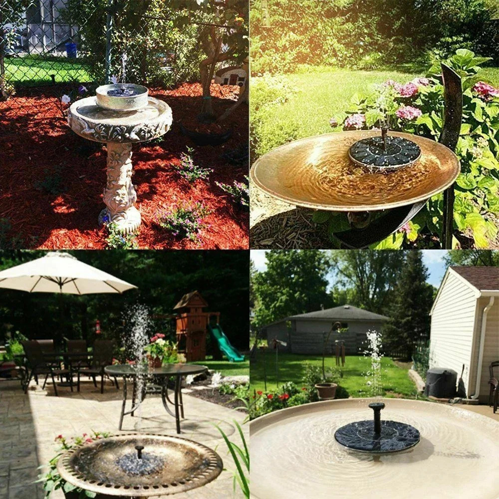 Solar Fountain Pump Floating Panel Bird Baths Water with 4 Nozzles For Garden Outdoor Pool Pond Decor 240729