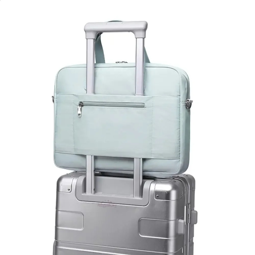 Large capacity laptop briefcase shoulder cross 13 14 15 inch laptop bag 240903