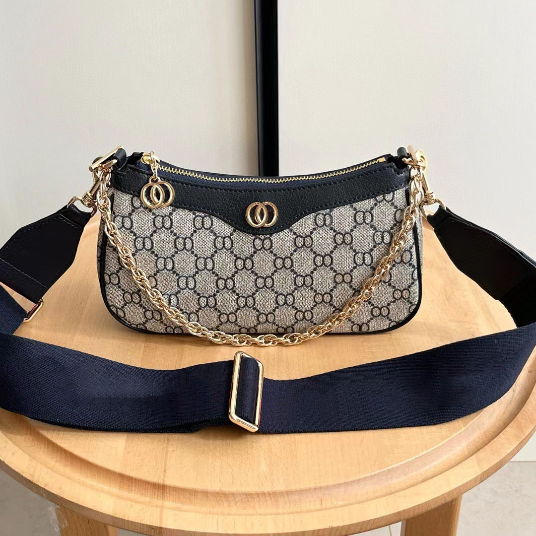 Designer Shoulder The Ophidia Hobo Underarm Bag Crescent Moon Letters Chain composite lady clutch shoulder tote female fashion bag