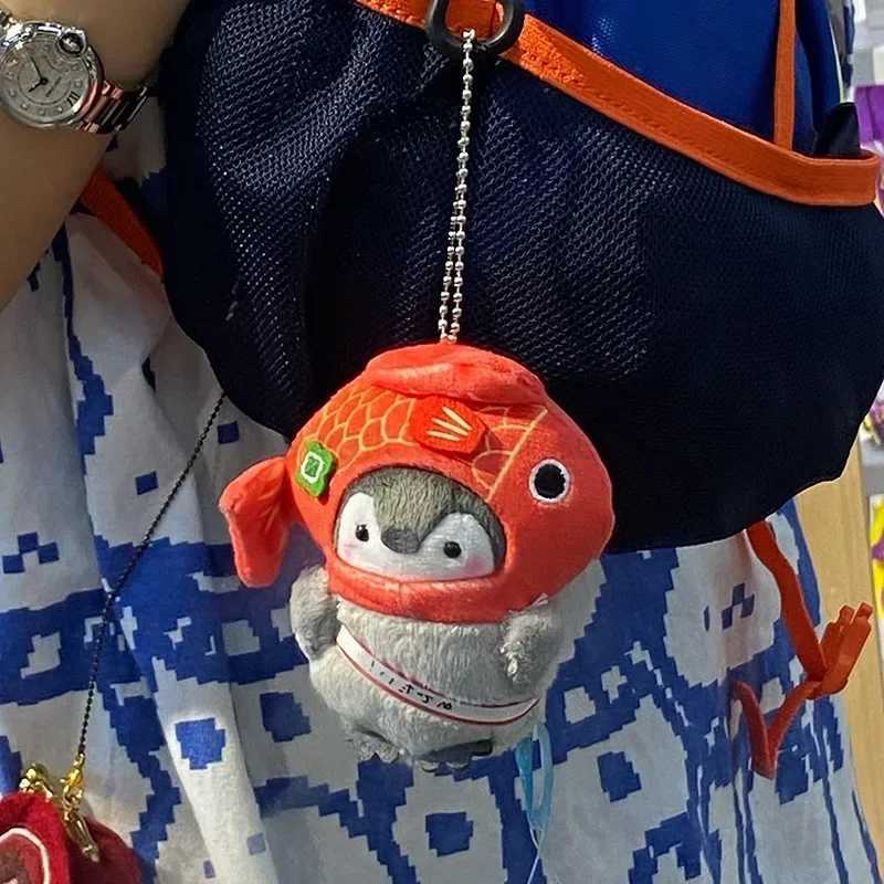 1Pc Kawaii Penguin Plush Doll Keychain Stuffed Taiyaki Design Toys Cartoon Cute Animal Plush Toy Plush Key Ring Bag PendantL240729