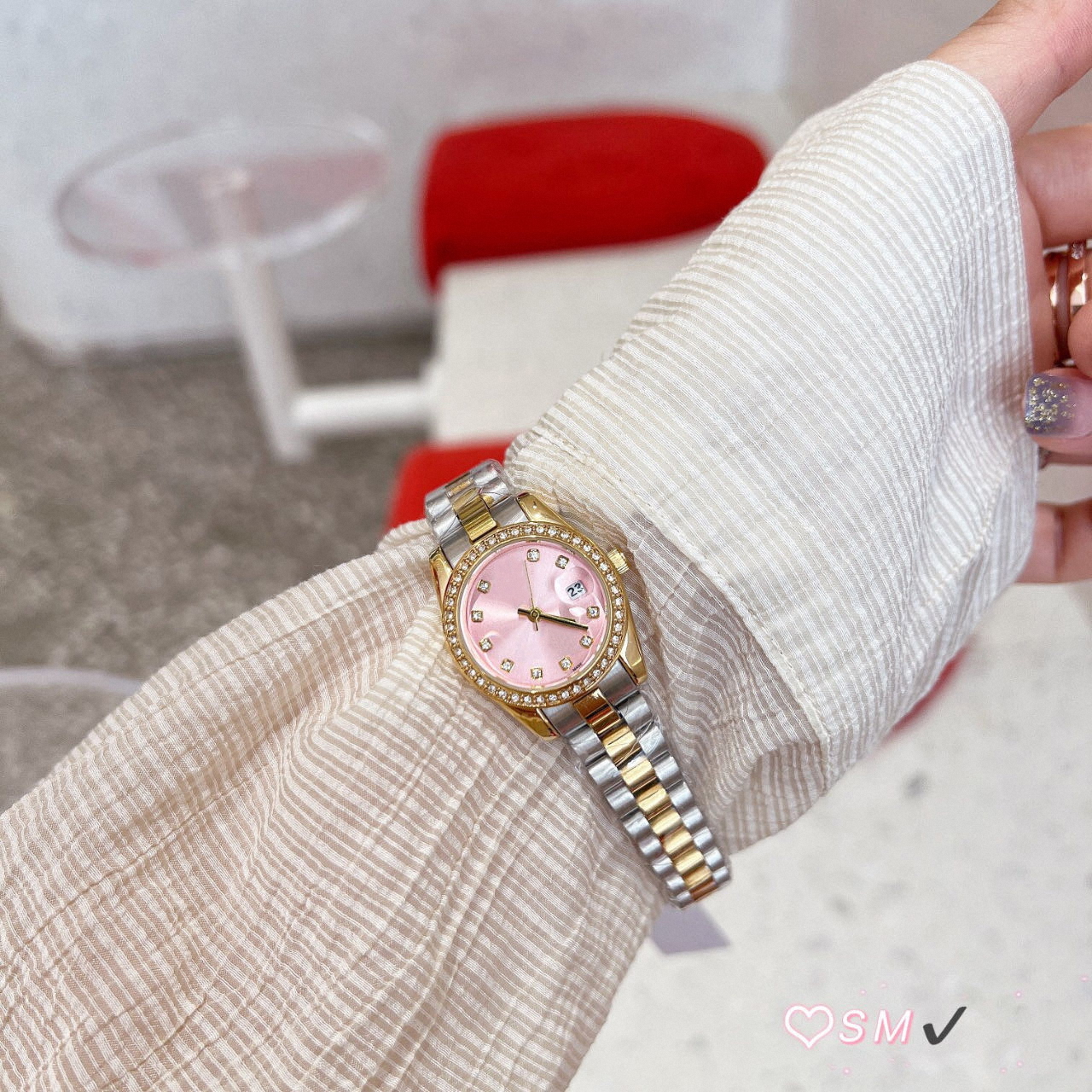 High quality womens watch designer watch 28 mm date women designer gold diamond watch Christmas Mother's Day Gift watches Sapphire montre de luxe R19