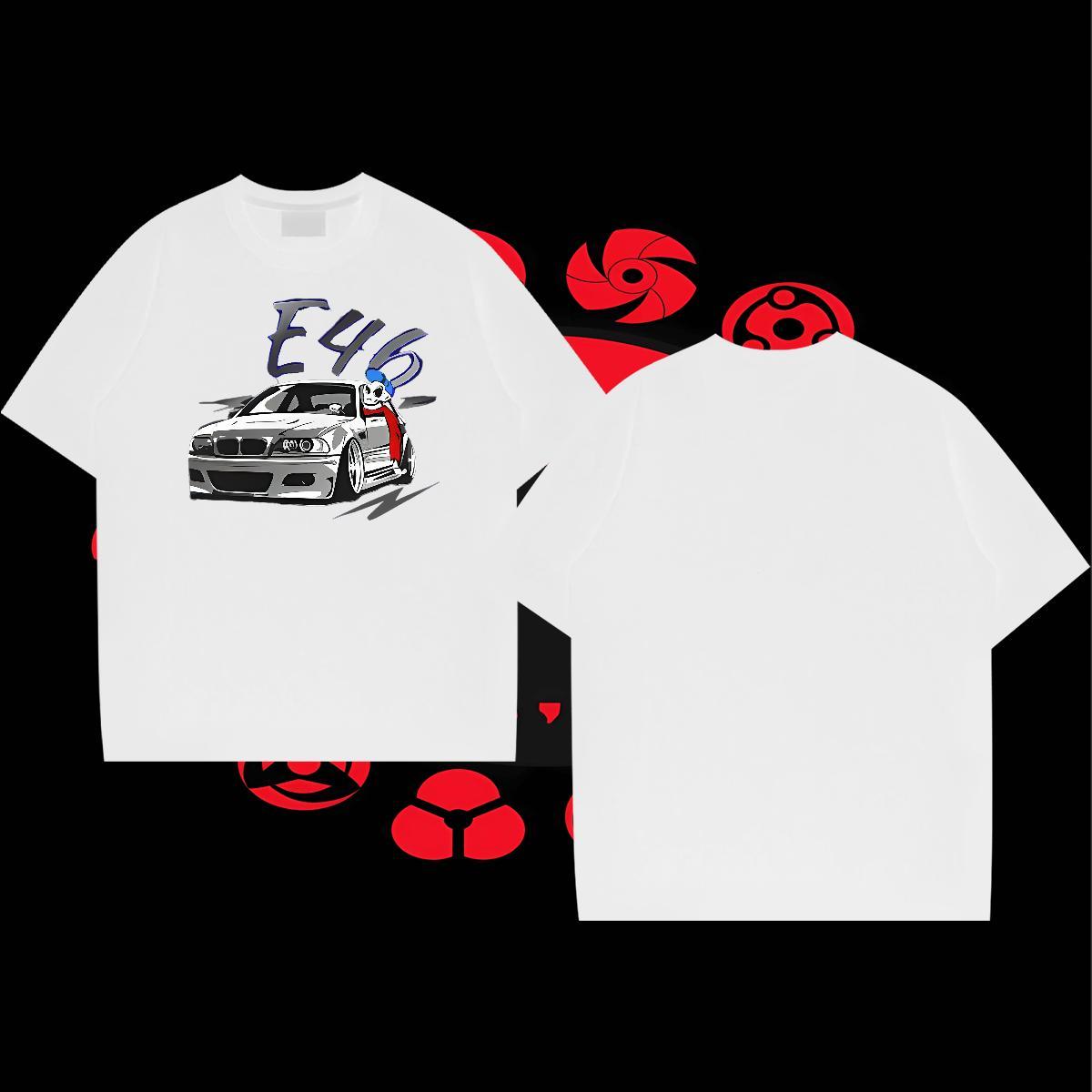 Classic Mens Tshirts 230g Cotton Casual car Anime Breathable Crew Neck Custom T-Shirts Top Tees