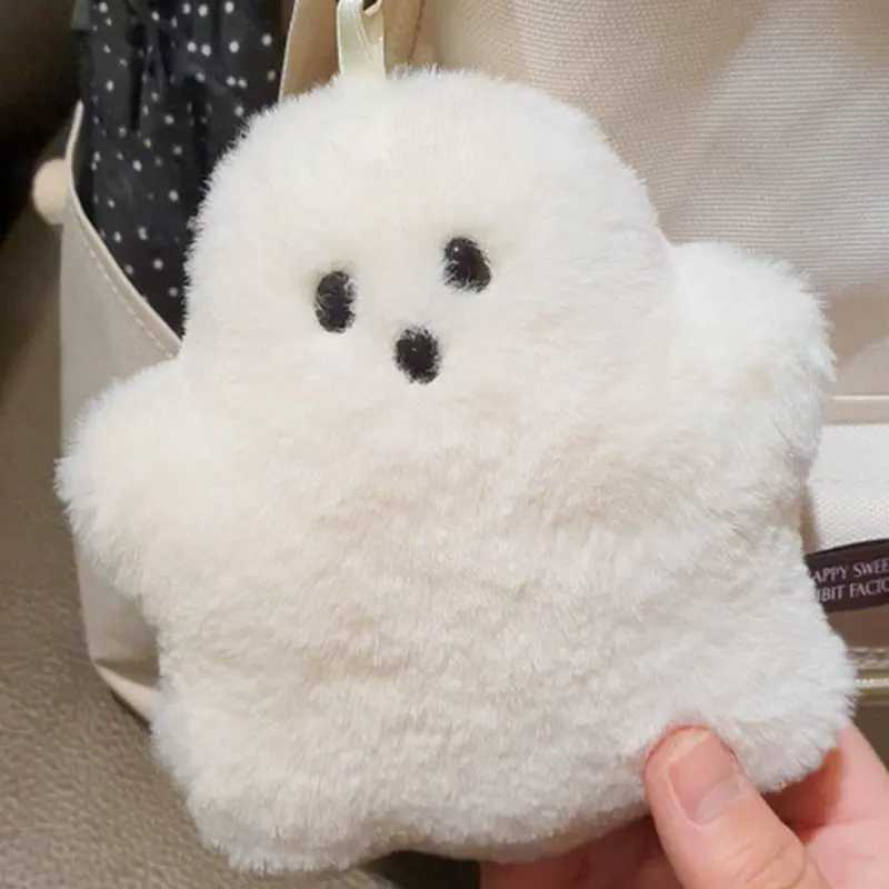 1/2pcs Funny White Ghost Keychain School Bag Pendant Doll Cute Plush Bag Hanging Accessories Doll Key Chains Childrens GiftL240729
