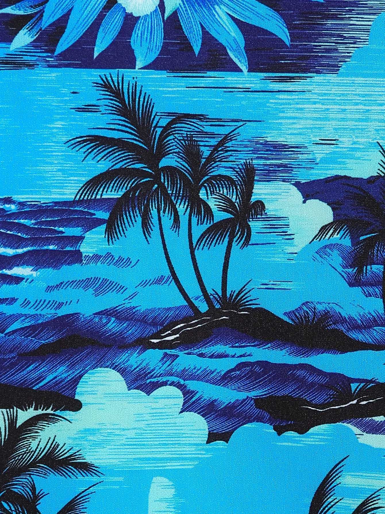 Boy coconut tree pattern shirt short sleeved jacket casual comfortable button loose breathable summer holiday shirt topW240729