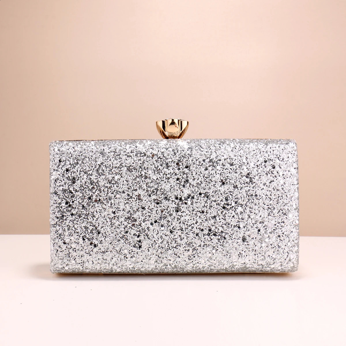 Metal Chain Shoulder Clutch With Flap Fashion Wedding Party Handbags Prom Dinner Evening Bags 240729