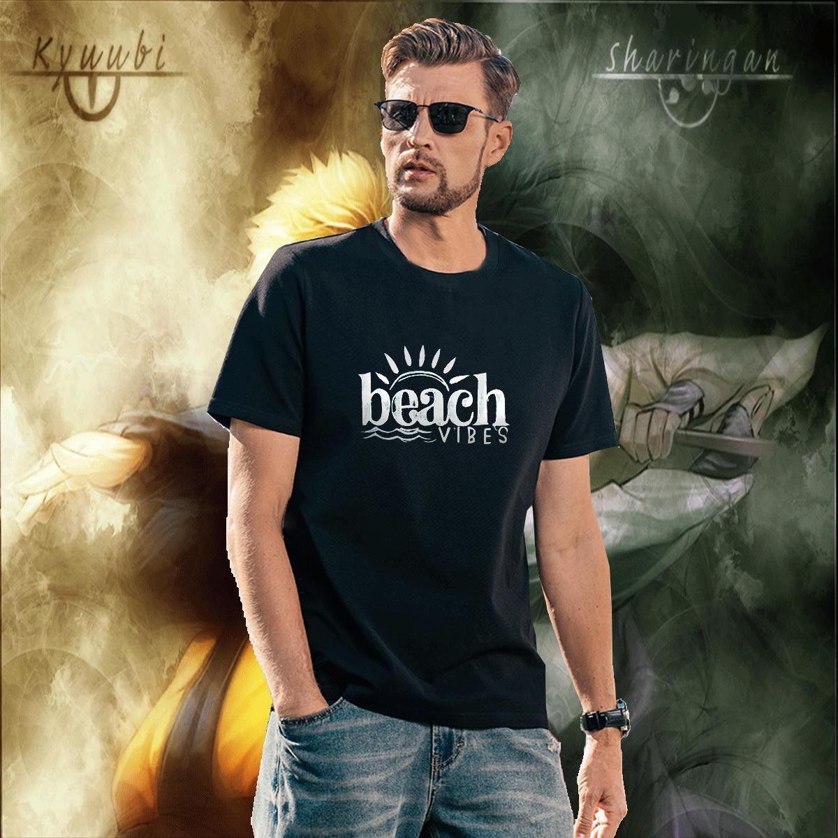 Classic Men Tops Tees 230g Pure Cotton Anime Printing Street letter Customized Breathable Soft Fashion Men T Shirts Clothings
