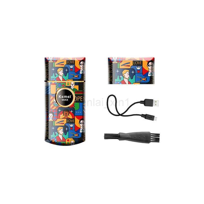 Kemei Uno Cordless Single Foil Shaver StyleCraft Graffiti Professional Lithium ion Razor Super Close Cutting WITH NO IRRITATIONY240729