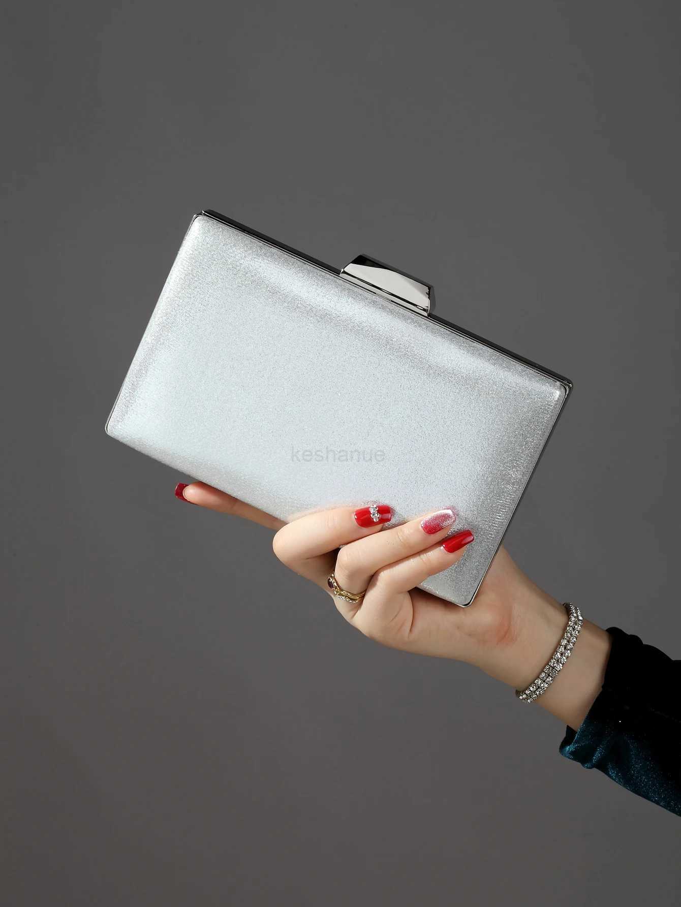 Evening Clutch Bag With Diamond Decoration For Women Mini Square Shoulder Bag With Chain StrapXJ240729