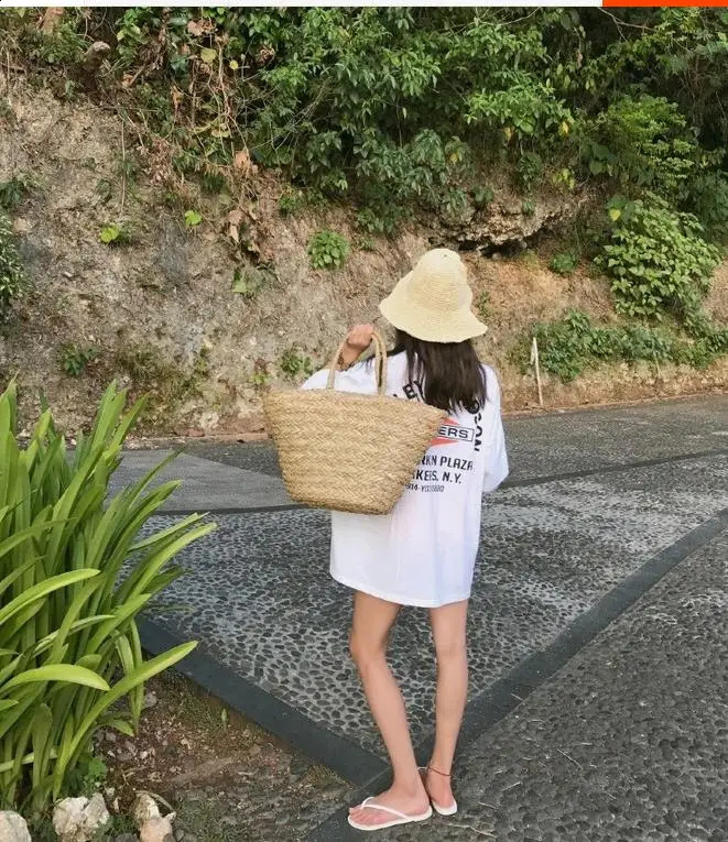 Summer Women Durable Weave Bag Shoulder Bag Casual Round Rattan Straw Bags Bohemia Style Circle Travel Bag 240729