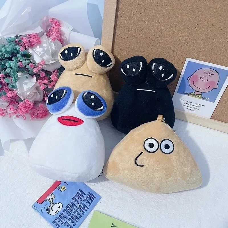 Hot 10cm Game My Pet Alien Pou Plush Keychain Furdiburb Emotion Alien Plushie Stuffed Animal Pou Doll For Kids Birthday GiftL240729