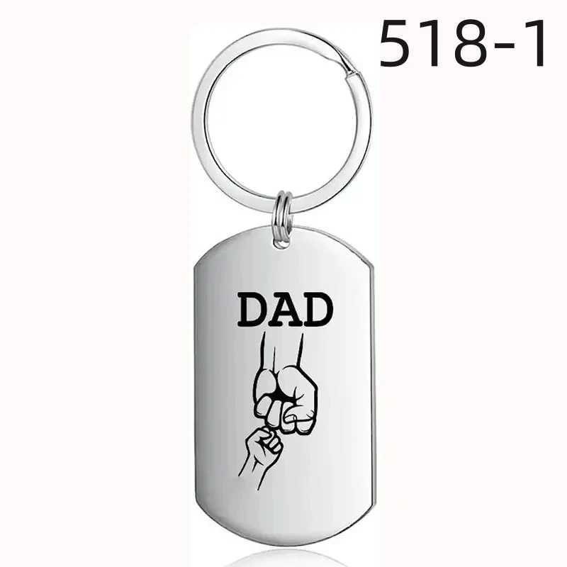 Creative Keychain For Dad Gifts For Fathers Day Engraved Family Key ChainL240729