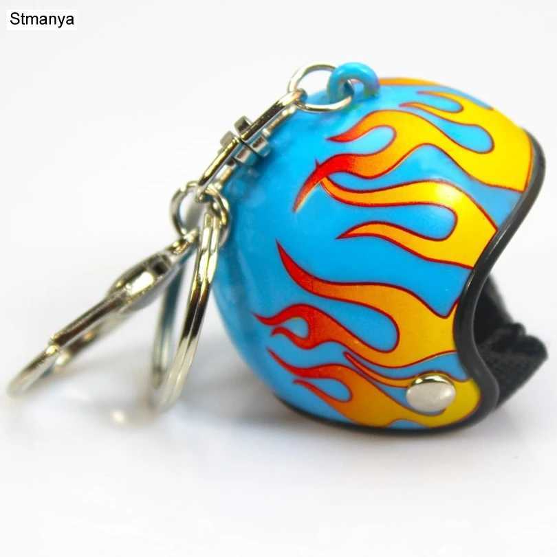 New Motorcycle Helmets Key chain Women men Cute Safety Helmet Car Keychain Bags Hot Key Ring gift Jewelry wholesale 17022L240729