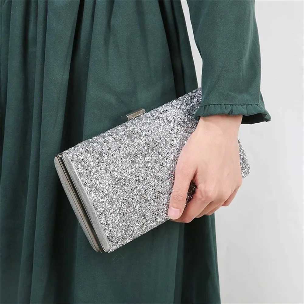 Women Elegant Evening Clutch Bag Diamond Wedding Clutch Bag Purse for Party Diamond Sequin Gold Silver Shoulder Bag 2023 NewXJ240729