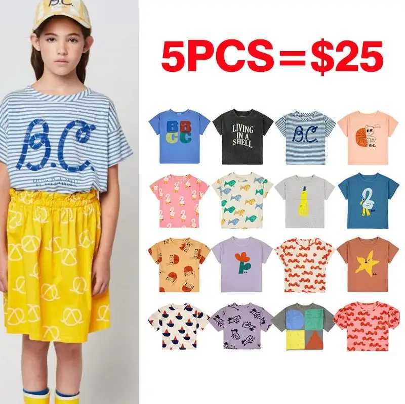 T-shirts Clearance Sale BC SS Kids Summer Short Sleeve T-shirt Toddler Brand Summer T-Shirt 24SS Girls Boys Designer Clothes Cotton TeesL24729