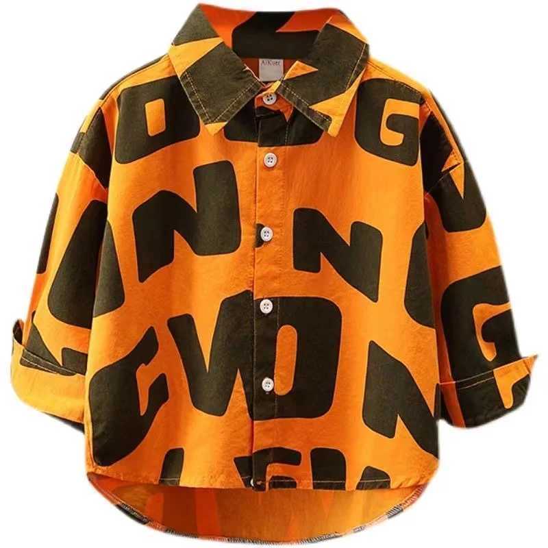 Boys long sleeved spring/summer clothing 2024 new generation Korean childrens clothing jacket trendW240729