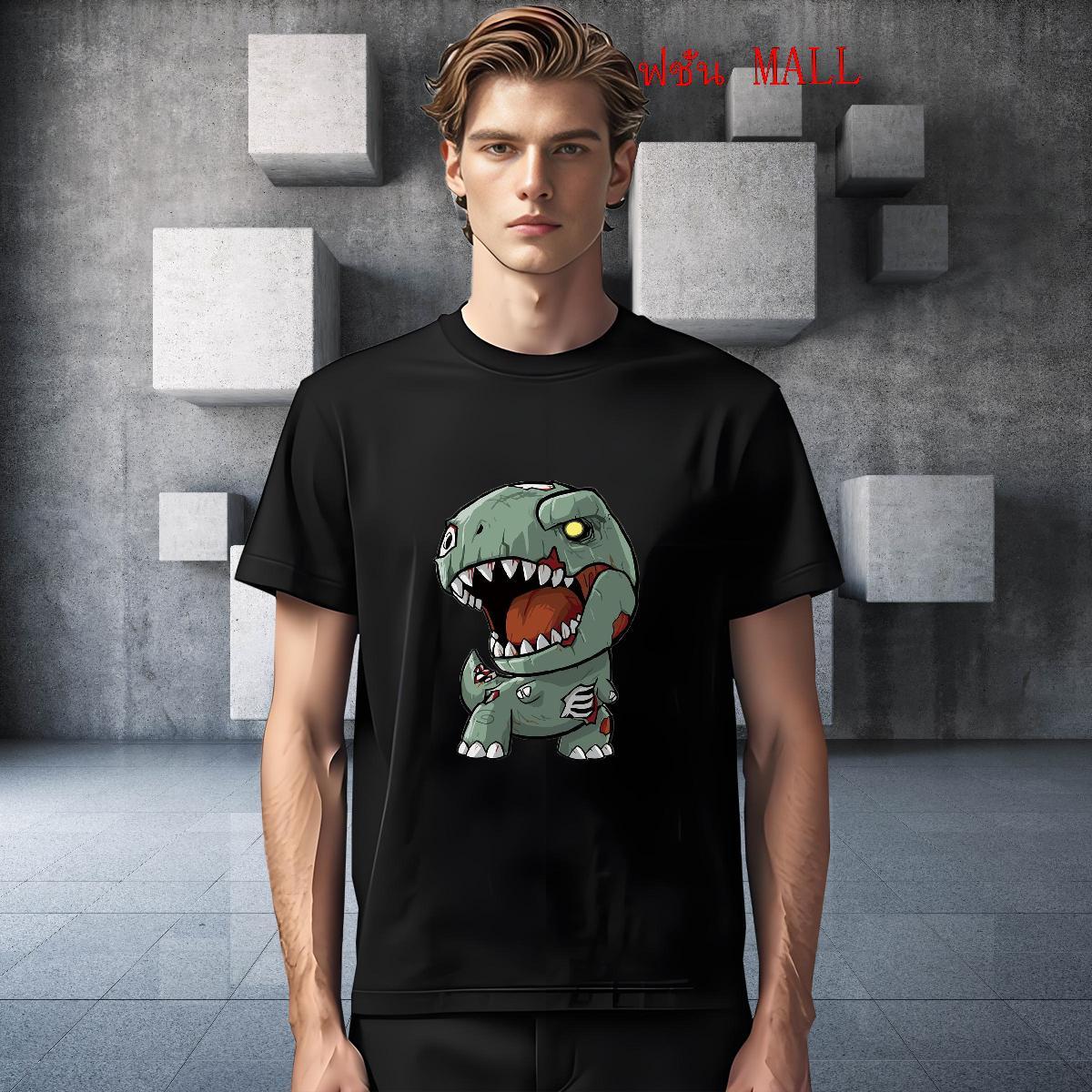 Brand Tshirt for Man Woman 100% Cotton 230g Sports Casual dinosaur Cartoon Printing L-4XL Crew Neck Breathable Stylist T shirt Clothings