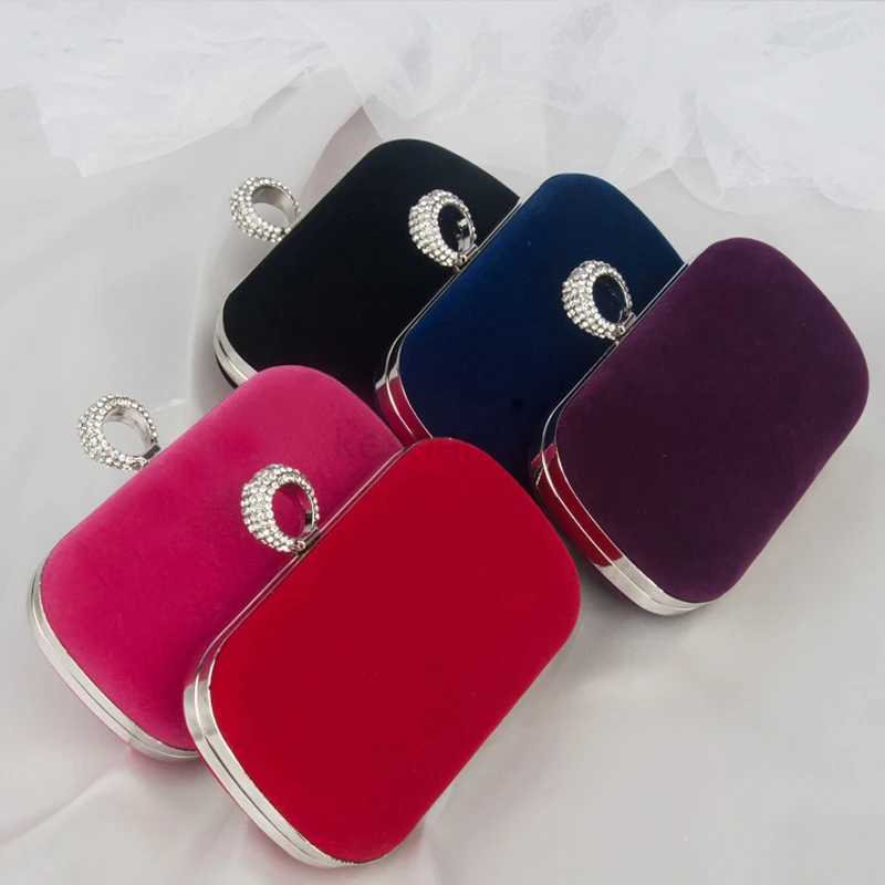 Black Velvet Small Phone Bag for Women Evening Party Purse and Handbag Crossbody Shoulder Bag Luxury Designer Clutch WalletsXJ240729