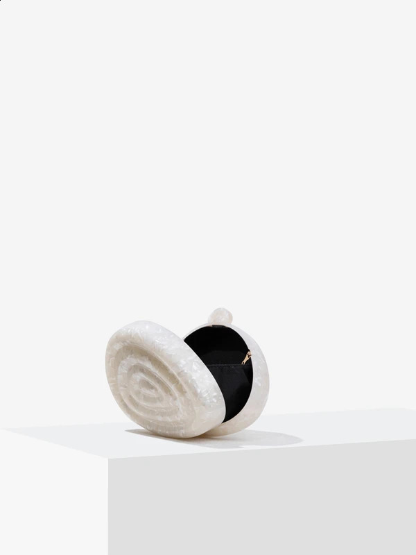 Shell Clutch Bag Acrylic egg clutch bag women wedding evening party cute purse green white pink rose handbag summer 240729