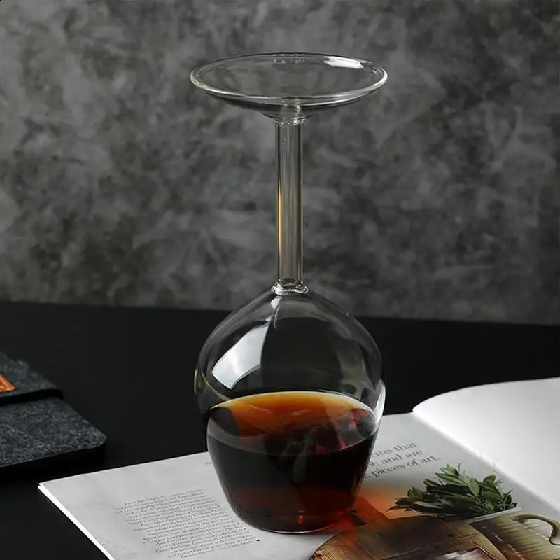 Upside Down Wine GlassUnique Red Wine GlassesFunny Gift for Men Women Valentines DayBirthdayAnniversary April Fools Day 240729