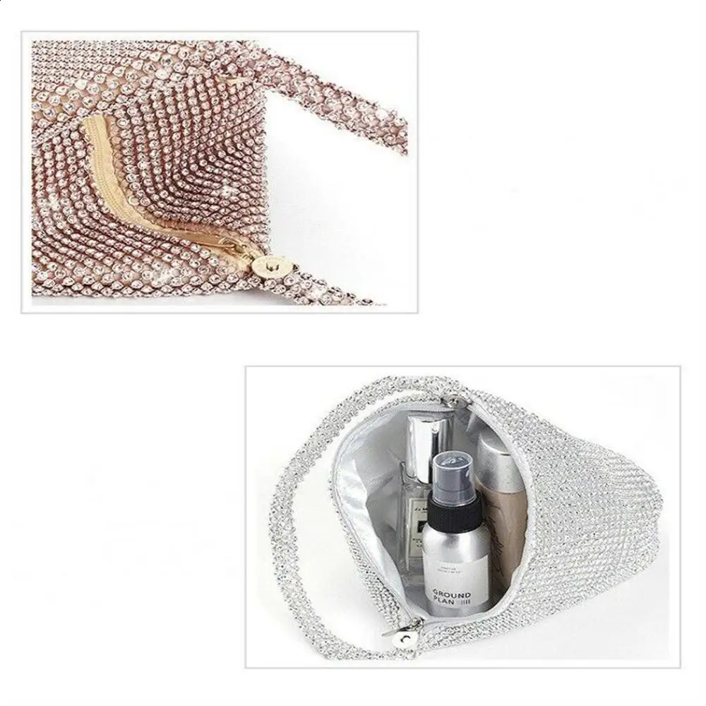 Portable Party Women Triangle Clutch Purse Wedding Prom Pouch Crystal Diamant Evening Bag 240729