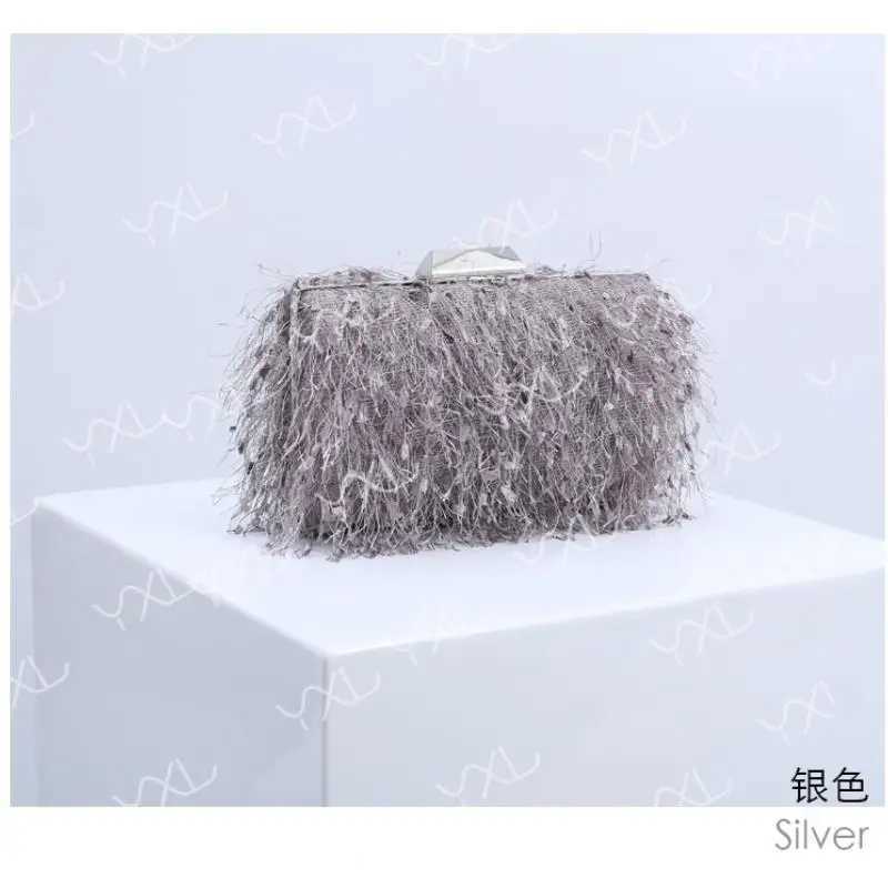 Korean Fashion Tassel Clutch Bag purse luxury for women Crossbody Bag Trend Personality Shoulder Bag Evening Wedding BagKorean FXJ240729