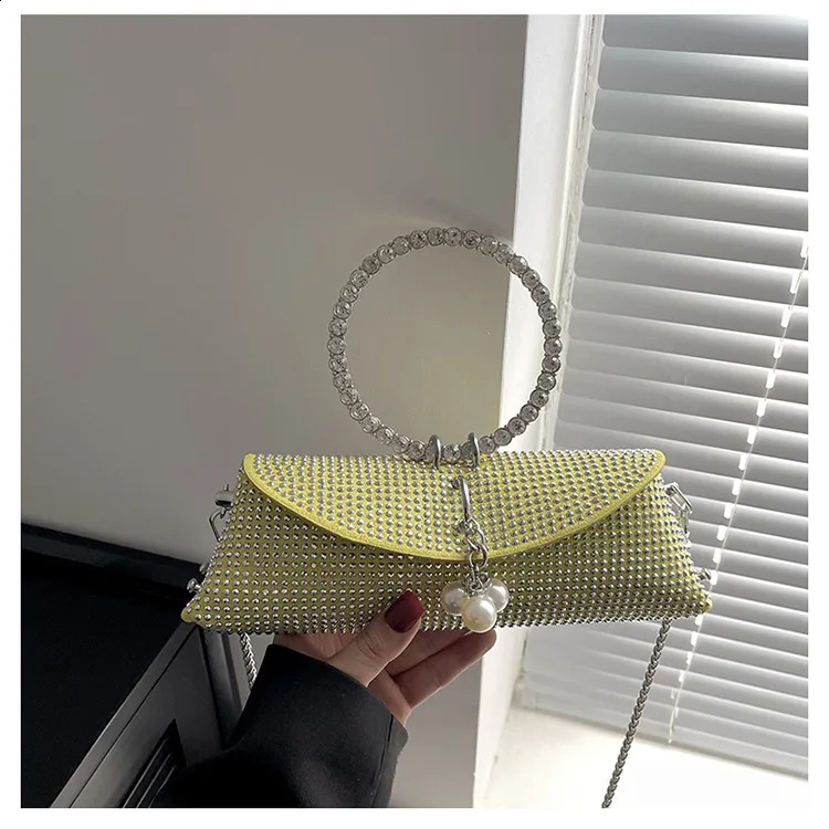 Diamond Handbags For Women Wedding Party Handle Bag Bling Rhinestone Prom Bridal Sparkly Evening Clutch Square Bags Tote 240729