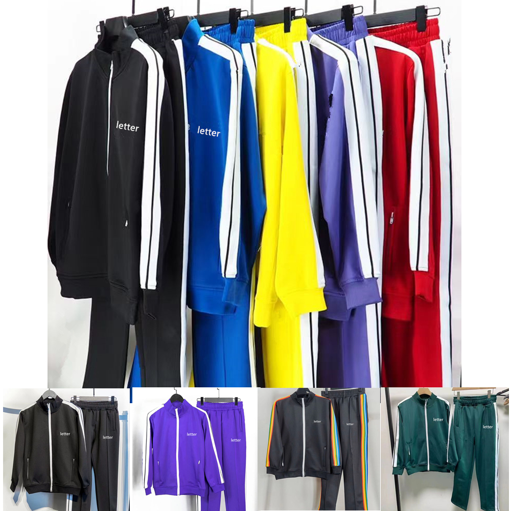 Designer cardigan Mens Tracksuits Zipper Jackets and Sport Pants Pink Sets Designer Woman Letter Tuta Uomo Jogger Leisure Trousers Track Suits