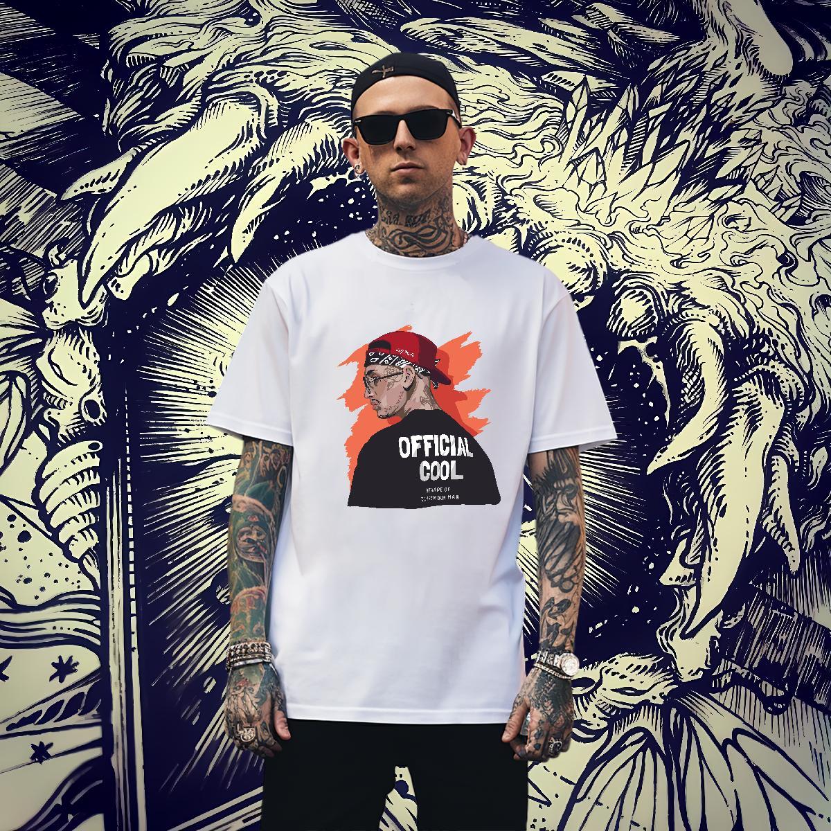 Classic Men Tshirts 230g Cotton Anime Printing Street letter Plus Size Custom Crew Neck Breathable Fashion Casual Men T Shirts Tops