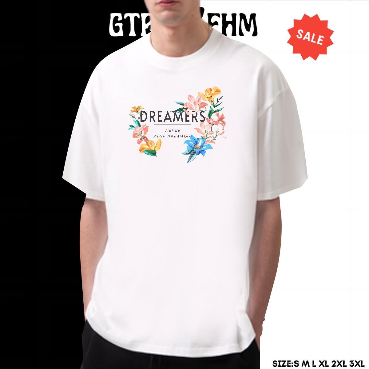 Unisex Tshirts 230g 100% Cotton Street Casual flower Custom Anime Breathable Short Sleeve Casual New Mens T Shirts Tees