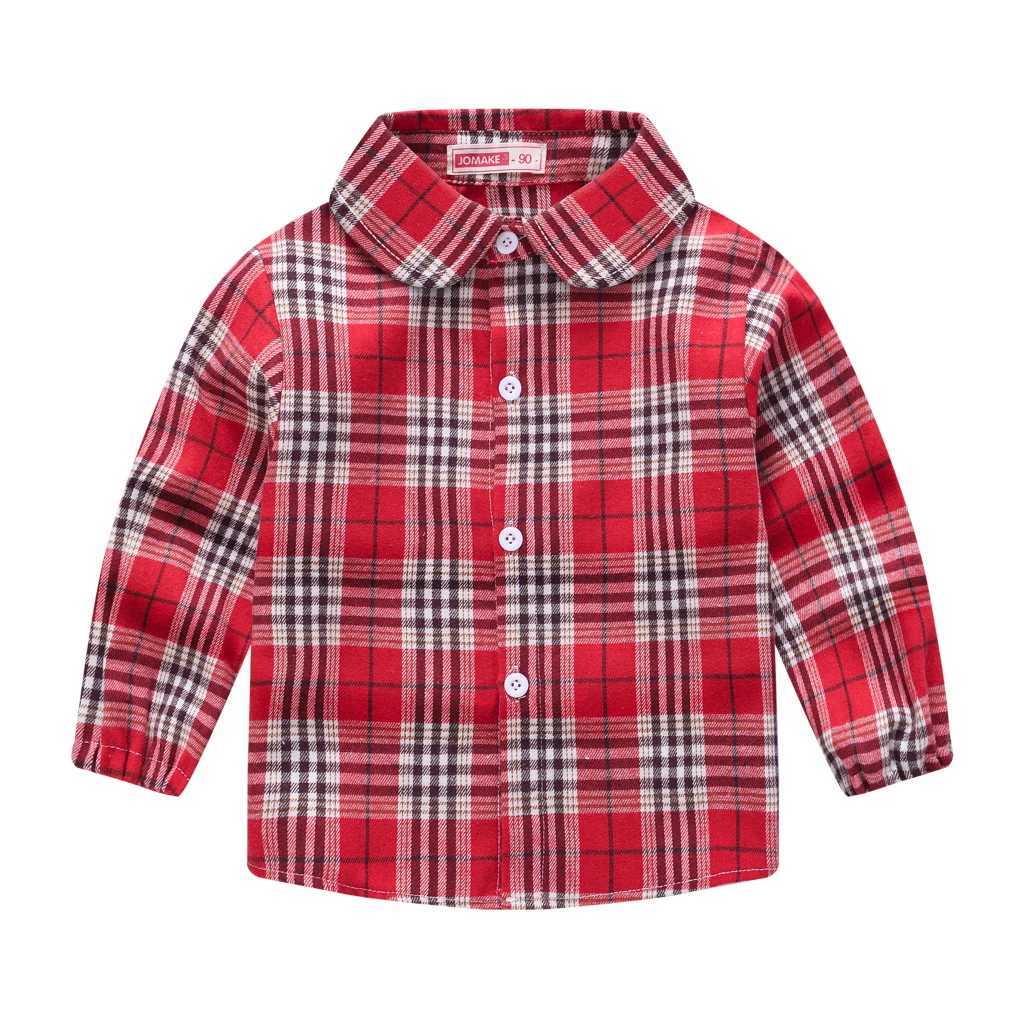 Joker Plaid striped shirt multi colored casual girl cute western doll collar long sleeved shirtW240729