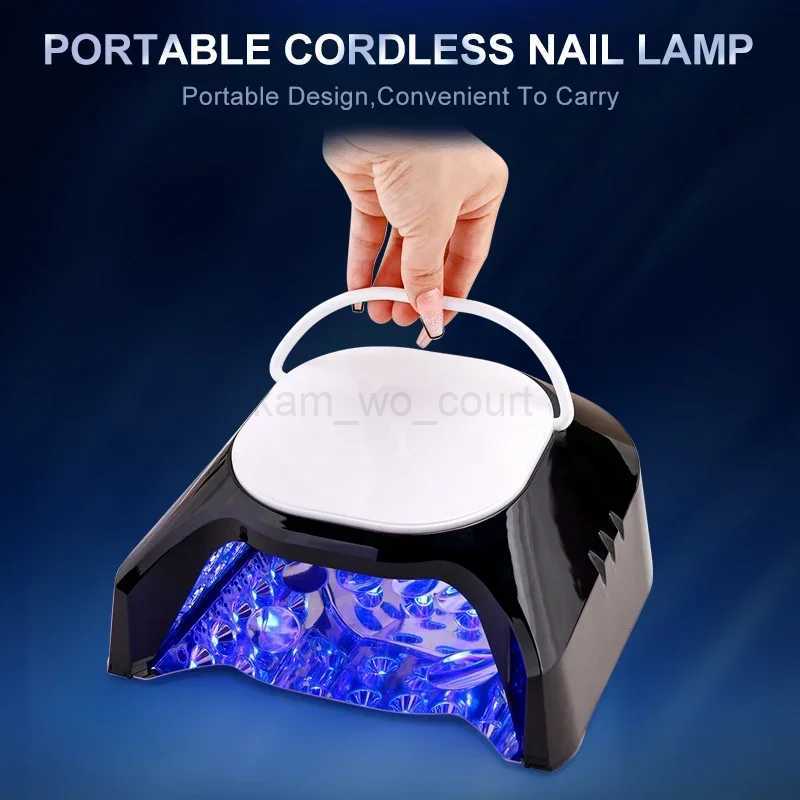 86W Rechargeable Nail UV LED Lamp with Hand Wireless Nail Dryer for Gel Polish Professional Nail Art Manicure Tools for HomeM240729