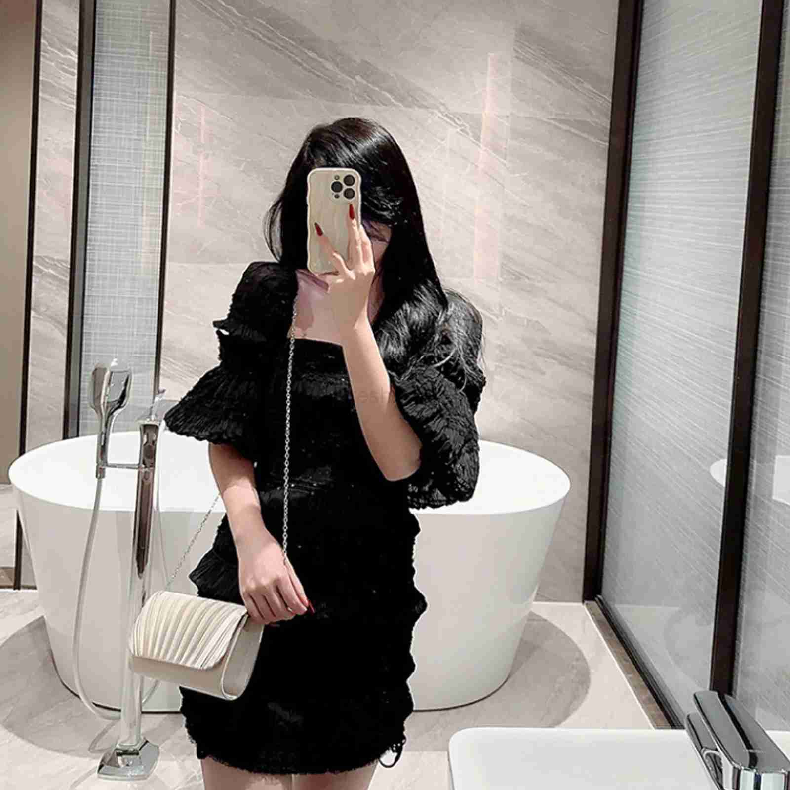 Texture Noble Wrinkle Evening Clutch Bag Chain Shoulder Crossbody Bag Wedding Party Banquet Handbag Elegant Luxury Fashion PurseXJ240729