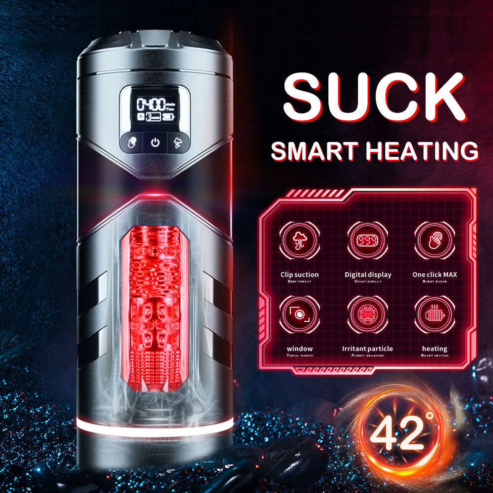 Heated Sucking Male Masturbator Cup Vagina Masturbation Equipment Blowjob Machine Adults Sex Toys for Men Automatic Mastubator