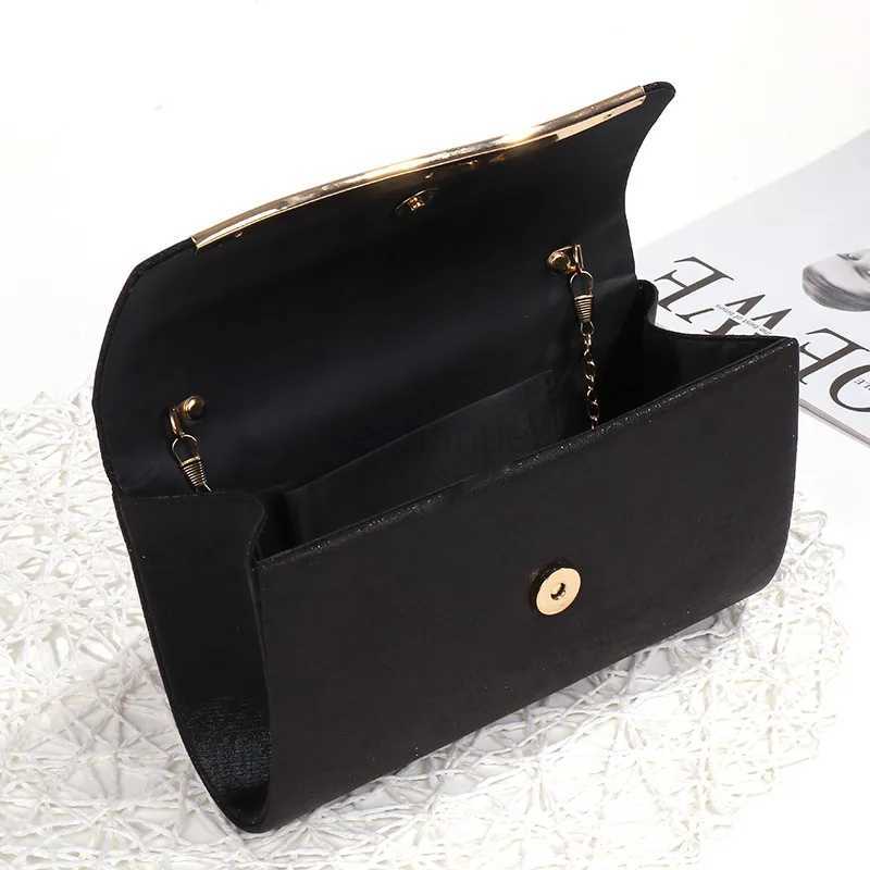 Fashionable and Exquisite Womens Metal Binding Temperament Dinner Bag Metal Magnetic Buckle One Shoulder Backpack HandbagXJ240729