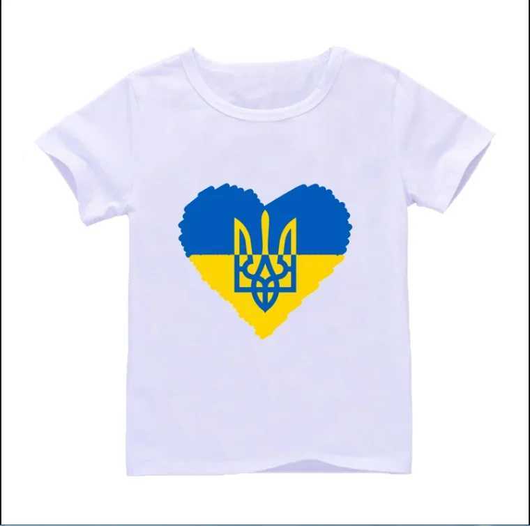 T-shirts Funny Ukraine Love T Shirt Ukrainian Sunflower Art T-Shirt Harajuku Kids Tshirt Boys Girls Short Sleeve TopsL24729
