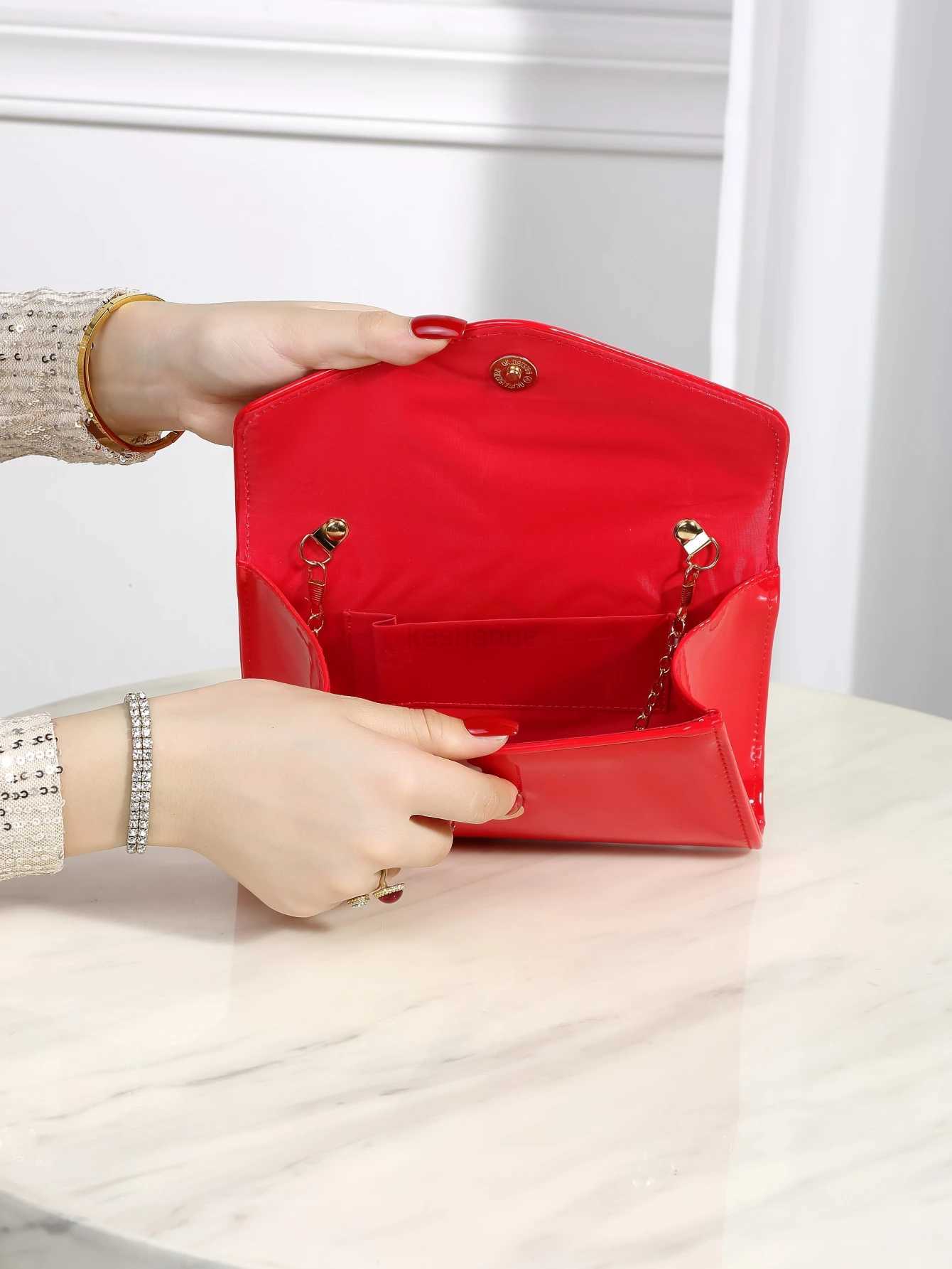 Luxury Evening Bag Glamorous Elegant Exquisite Quiet Luxury Solid Color Pu Leather Womens Clutch Bag Square Bag For WomanXJ240729