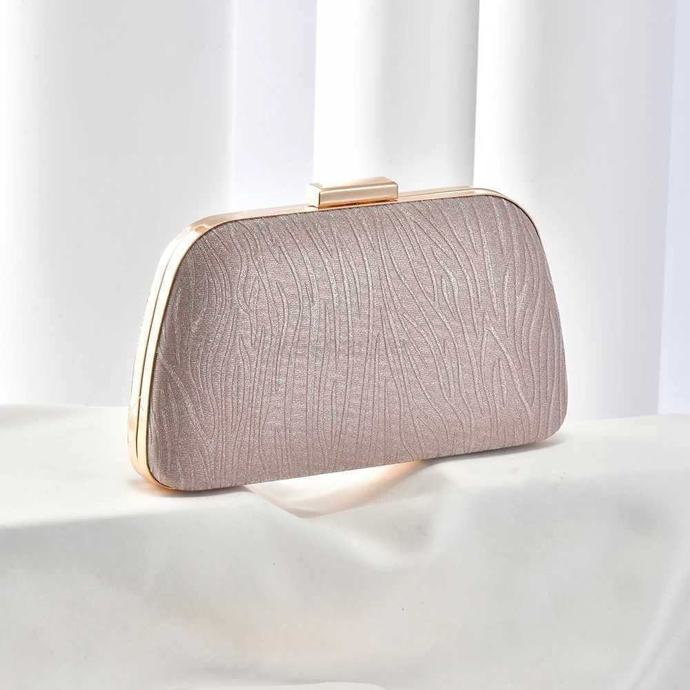 Luxury Patterned Pleated Shiny Evening Gift Bag Party Dinner Wedding Ladies clutch bagXJ240729