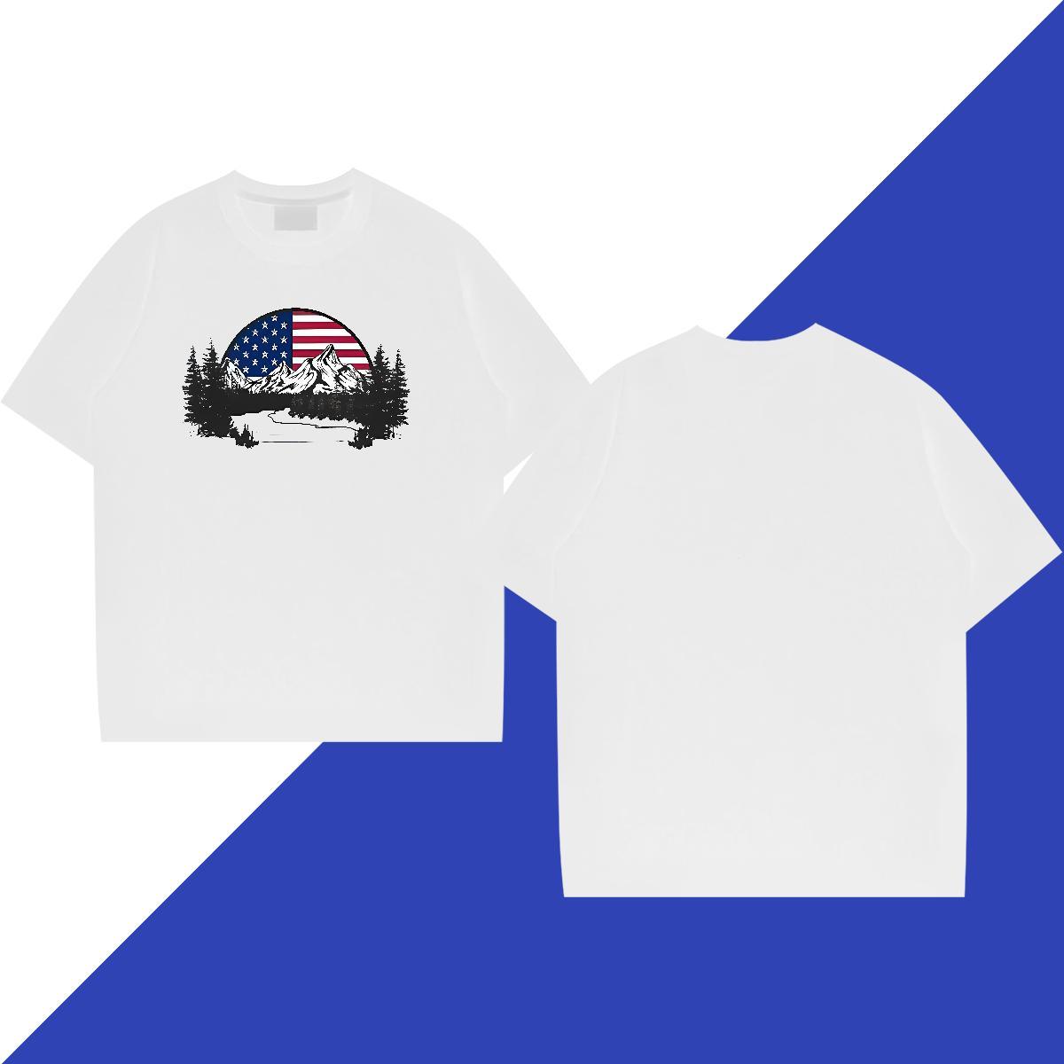 Cool Men Tees 230g Pure Cotton Casual mountains Custom Printing Short Sleeve Soft Wholesale T shirt Tops Shirt