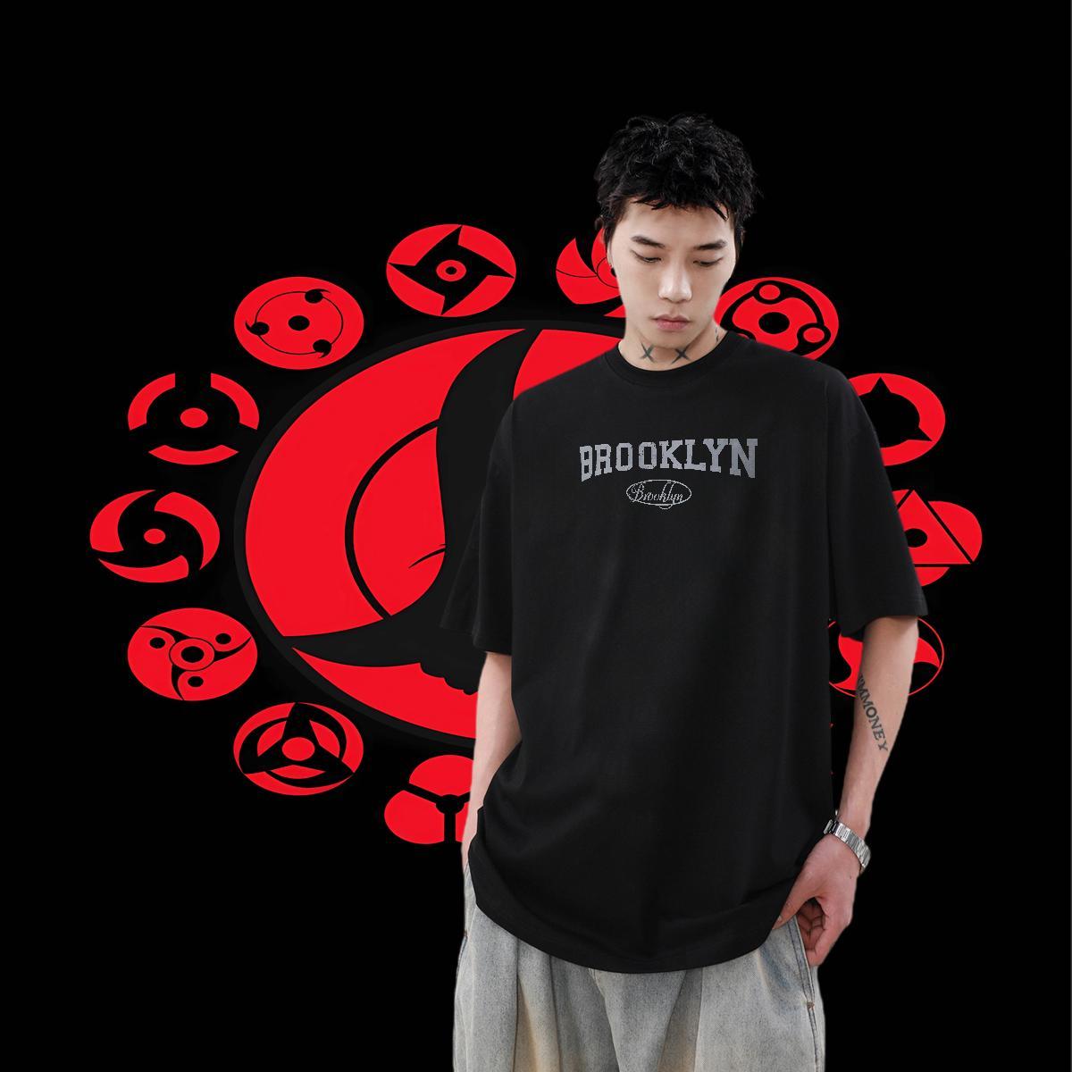 Soft Couples T Shirts 230g Cotton Street Brooklyn Oversized 3XL 4XL Crew Neck Breathable Free Shipping T-Shirts for Men Wear