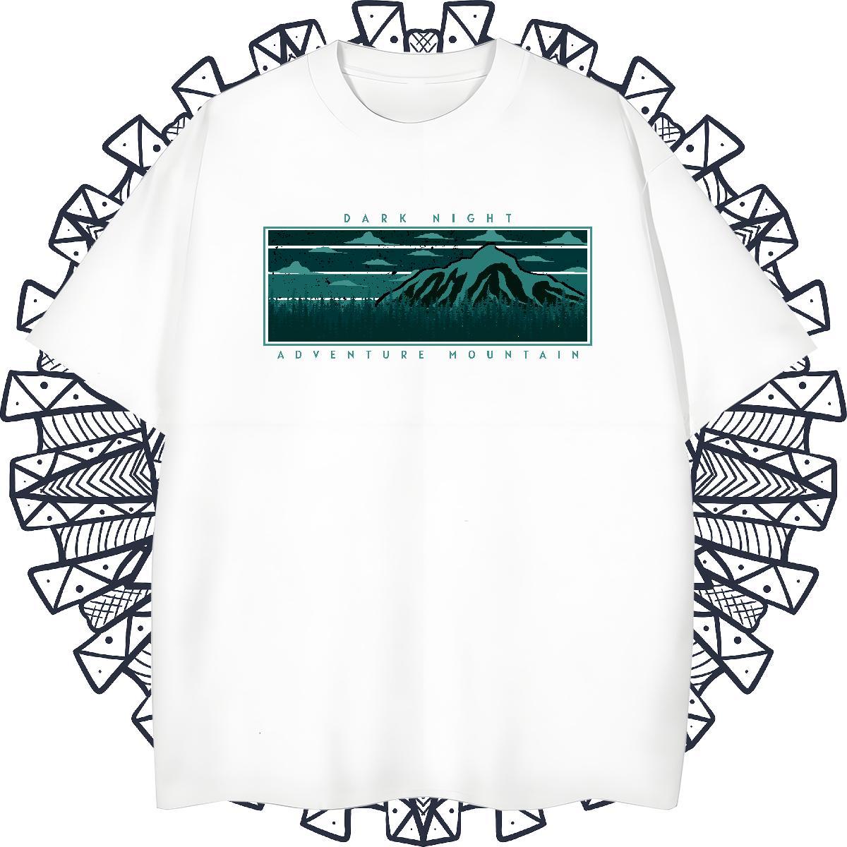 Comfortable Men Tshirts 230g 100% Cotton Street mountains Skull Breathable Crew Neck Customized Men T Shirts Tops Shirt