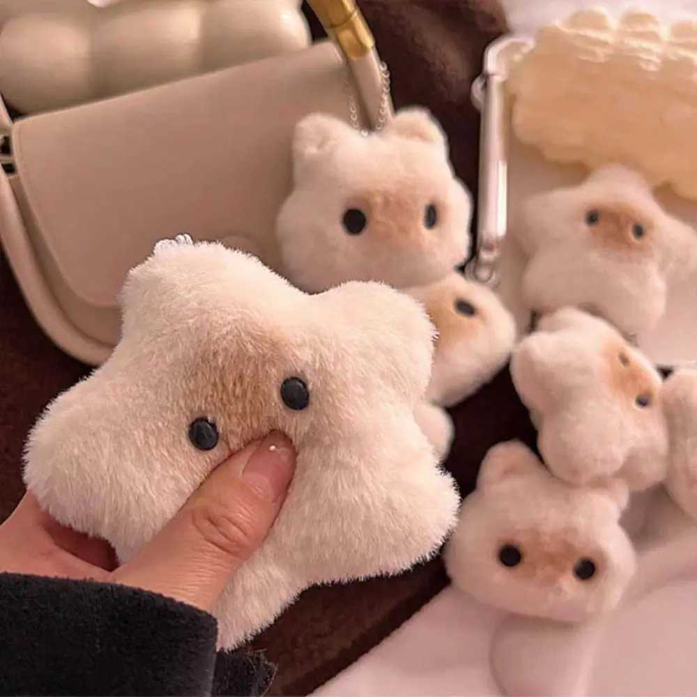 1PC Cute Star Creativity Backpack Keychains Capybara Animal Holiday Gift For Girlfriend Plush Stuffed Doll Keyring Couples GiftL240729