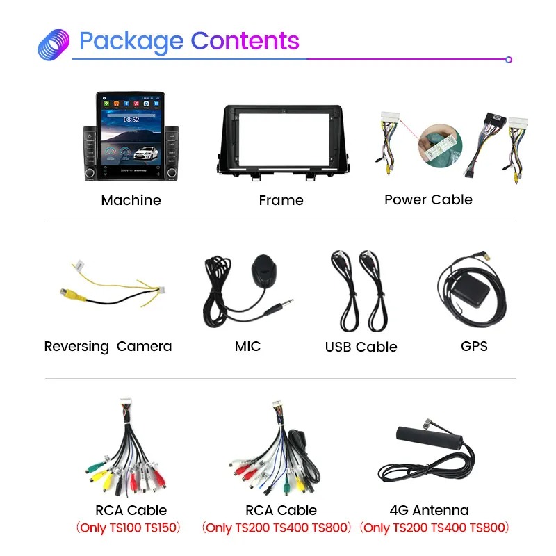 2 DIN Android 13 Car Video Stereo Radio Multimedia Player for KIA PICANTO Morning 2016-2019 Multimedia Stereo GPS BT