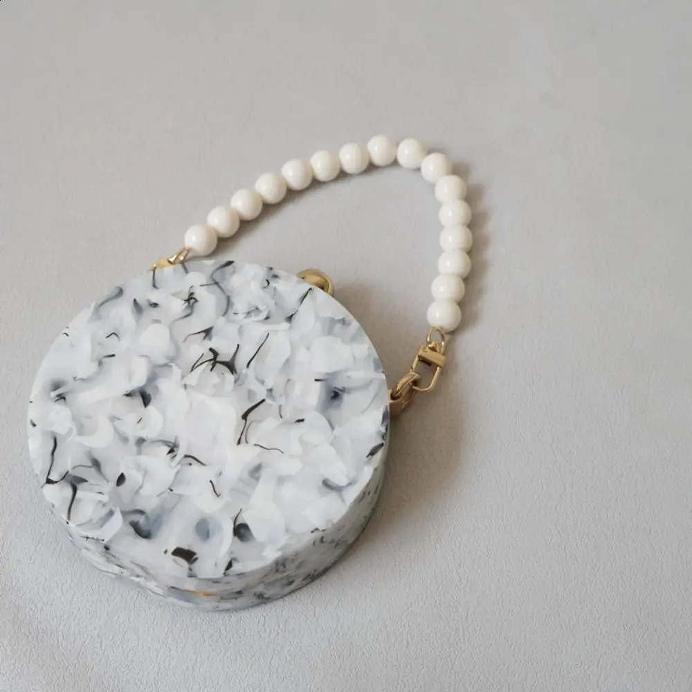 Colored Bead Handbag Chain Replaceable Bag Parts Accessories Handbag Strap Resin Phone Case Accessories Handcrafted Wristband 240729
