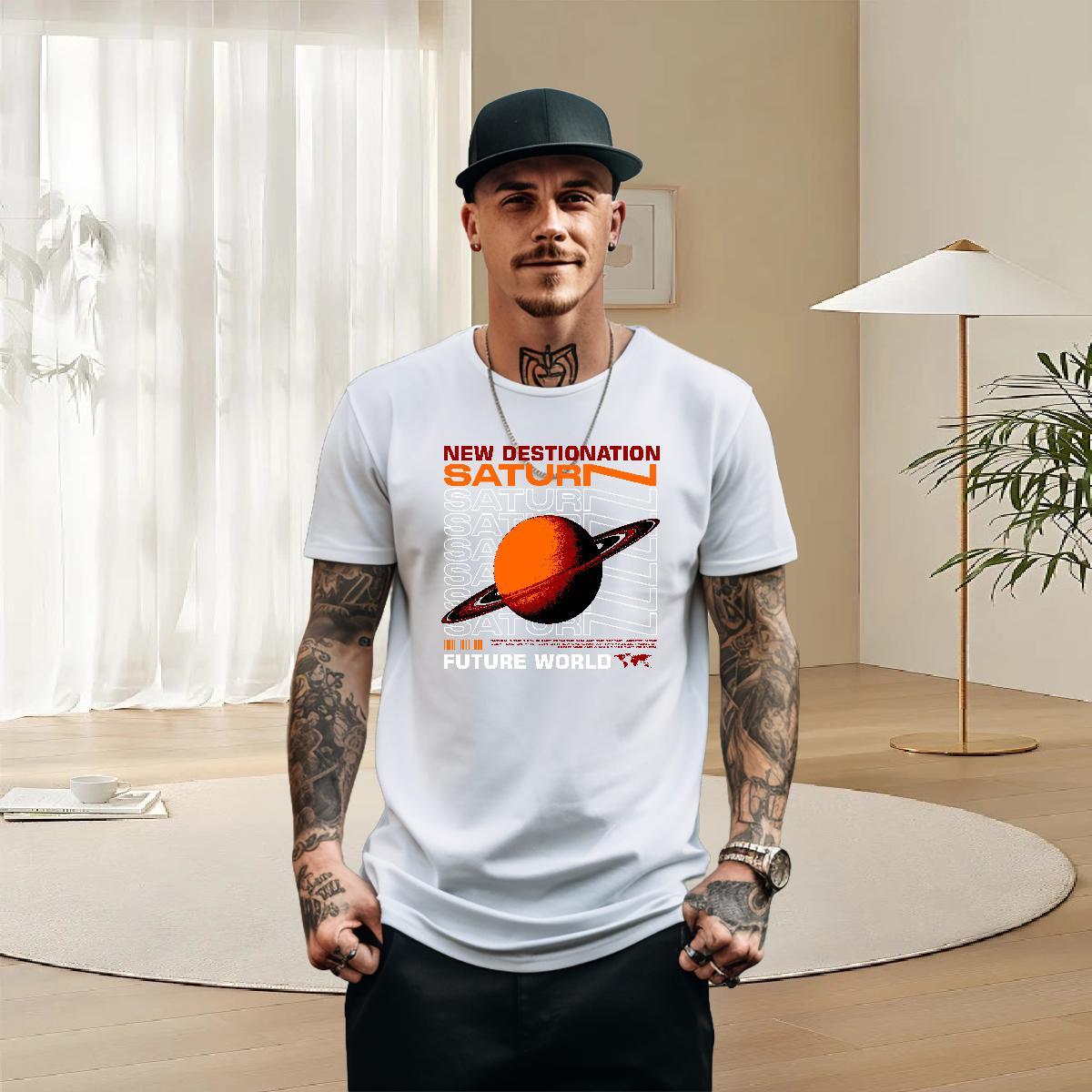 Unisex Couples T Shirts 230g Cotton Street wear Hip Hop star Oversized 4XL Short Sleeve O-Neck Custom Mens T Shirts Top Tees
